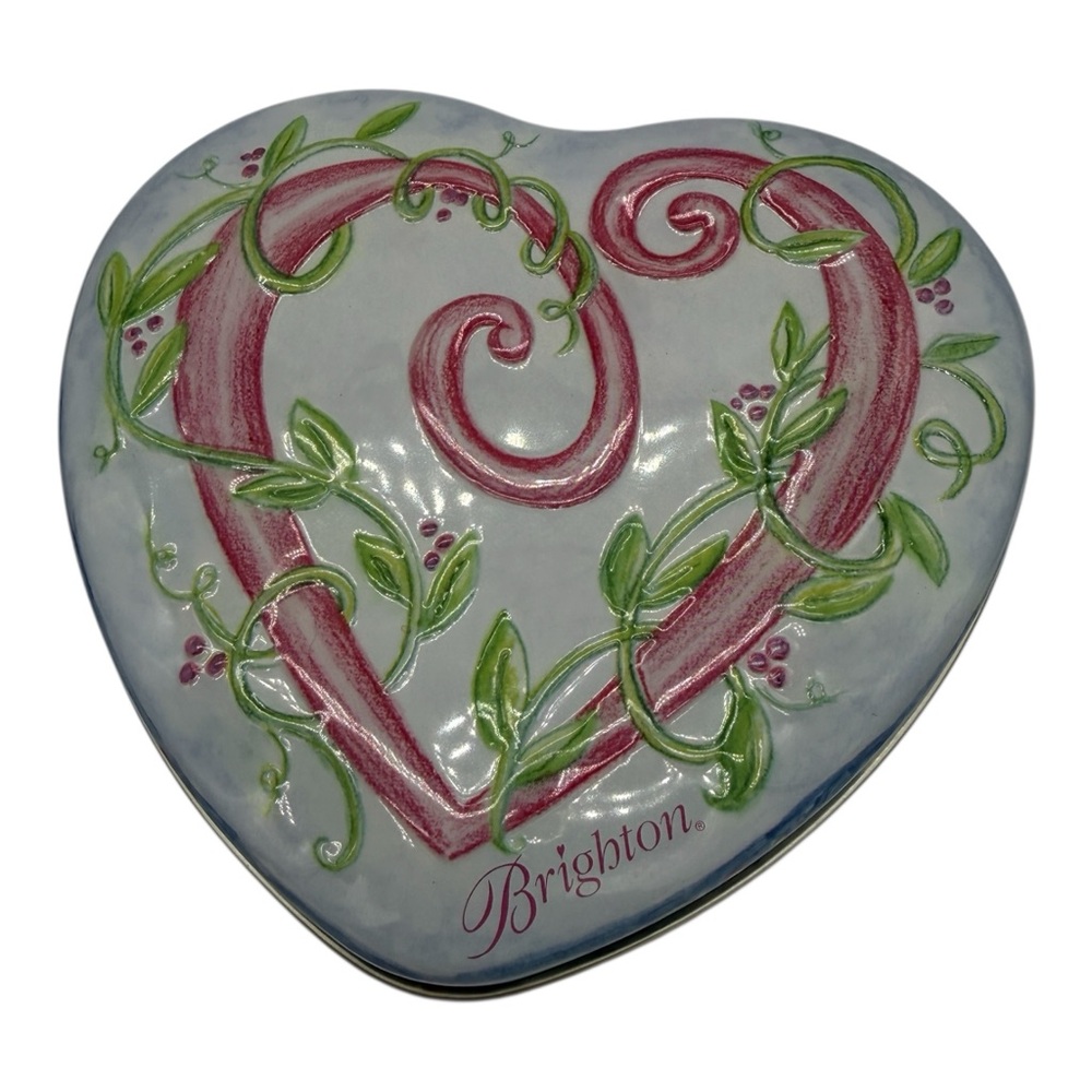 Brighton Heart Shaped Large Tin - 6” x 6”- Empty - Picture 2 of 5